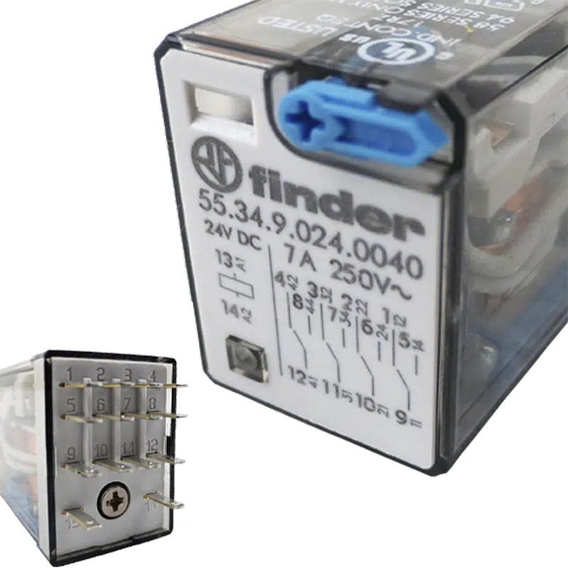 Relé 4 Inversores 7A Bobine 24VDC 55.34.9.024.0040