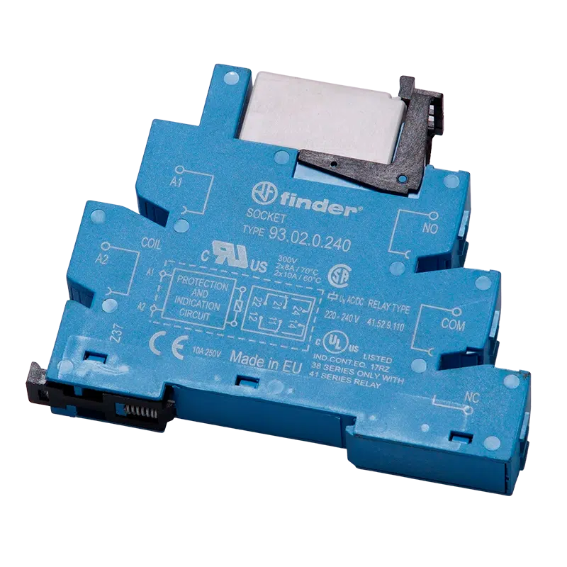Base+Relé 2 Inversores 8A Bobine 240VAC/DC 93.02.0.240