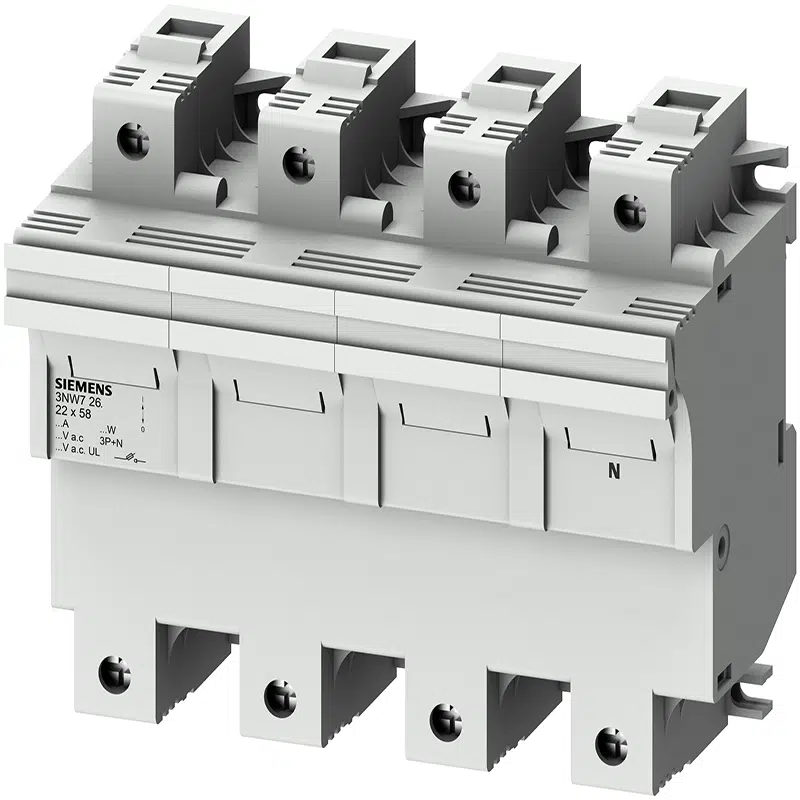 Seccionador Porta Fusíveis 22X58mm 3P+N 100A 3NW7261