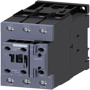 Contactor 3P 1NA+1NF 30KW 65A Bob:400VAC 3RT2037-1AV00