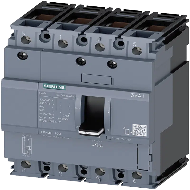 Disjuntor 4P 80A 25KA 3VA1080-3ED46-0AA0