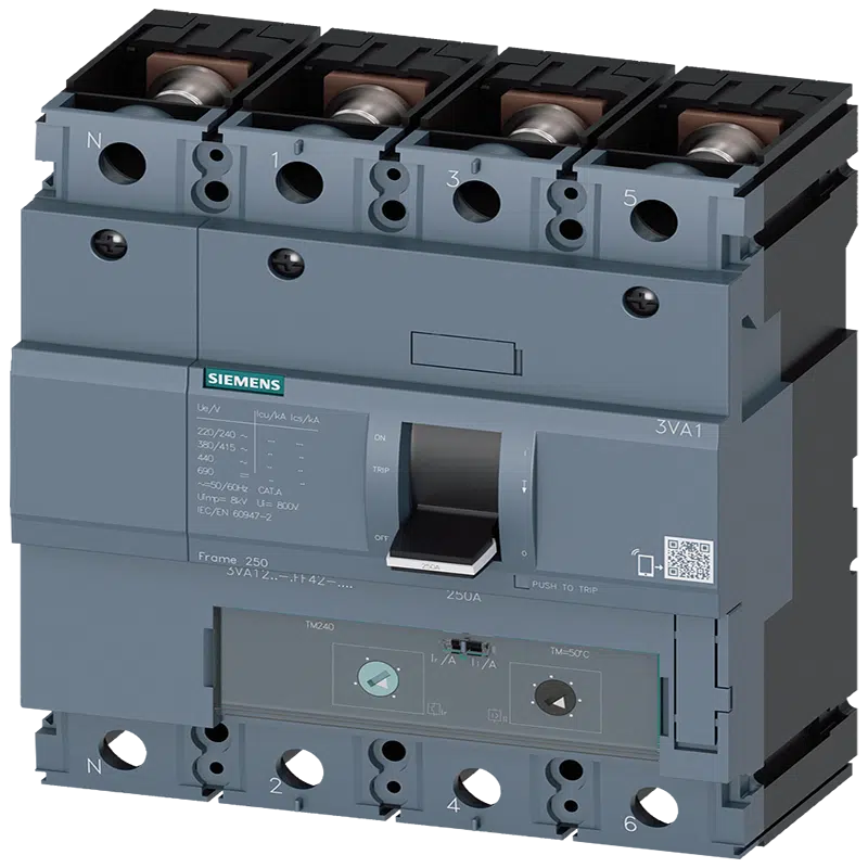 Disjuntor 4P 250A 25KA 3VA1225-4GF42-0AA0