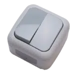 Interruptor Duplo Estanque Cinzento PALMYE Ref.90555502