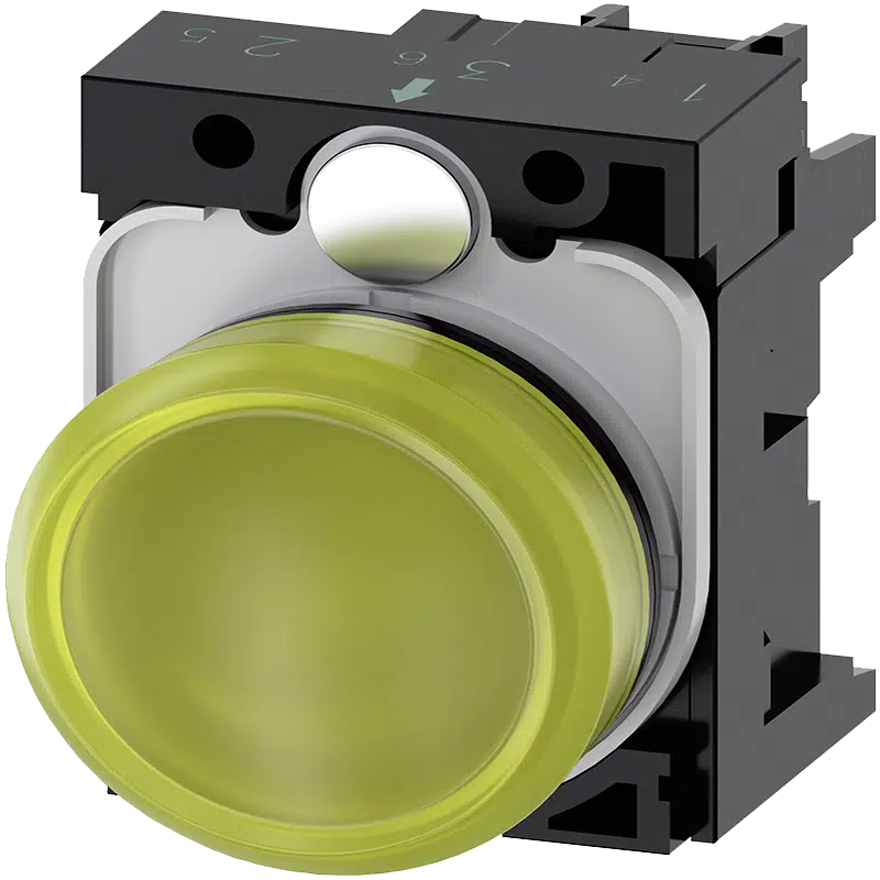 Sinalizador Luminoso 22MM Amarelo 230V AC 3SU1106-6AA30-1AA0