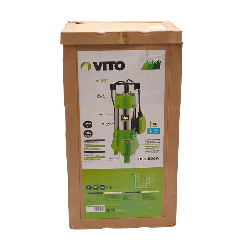 Eletrobomba 1500W-2HP Submersível Inox 230V Ref. VIBSS1500