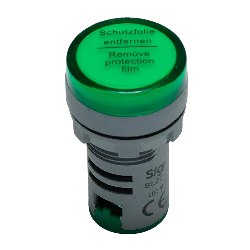 Sinalizador Luminoso 22MM Verde 230V AC SL22-220DSG