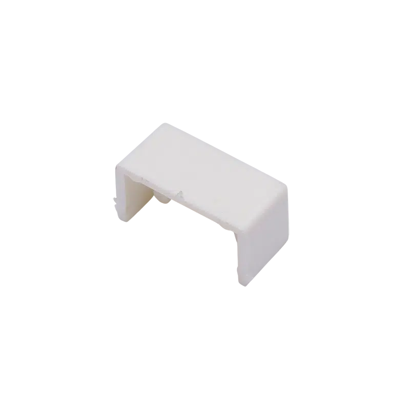 Topo para Calha Branca 20x10mm  BC1020010