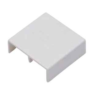 Topo para Calha Branca 40x16mm  BC1040016