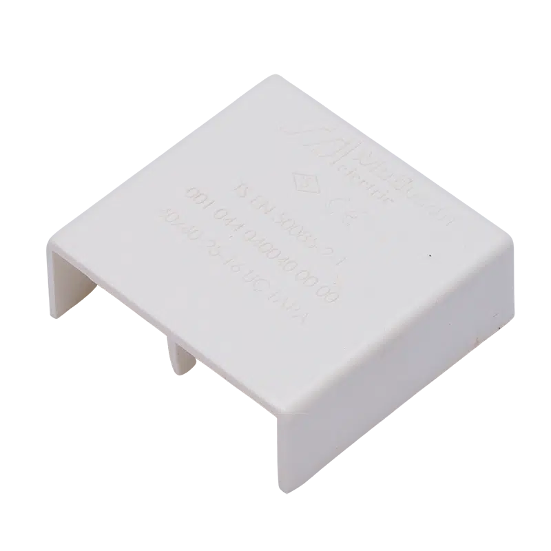 Topo para Calha Branca 40x16mm  BC1040016