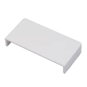 Topo para Calha Branca 80x40mm  BC1080040