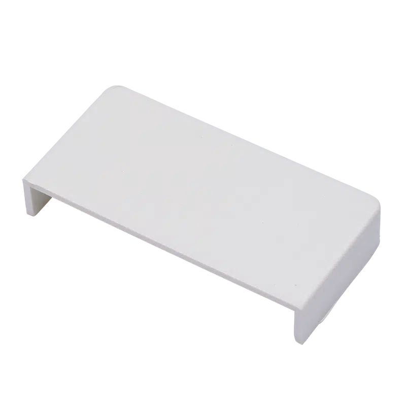 Topo para Calha Branca 80x40mm  BC1080040