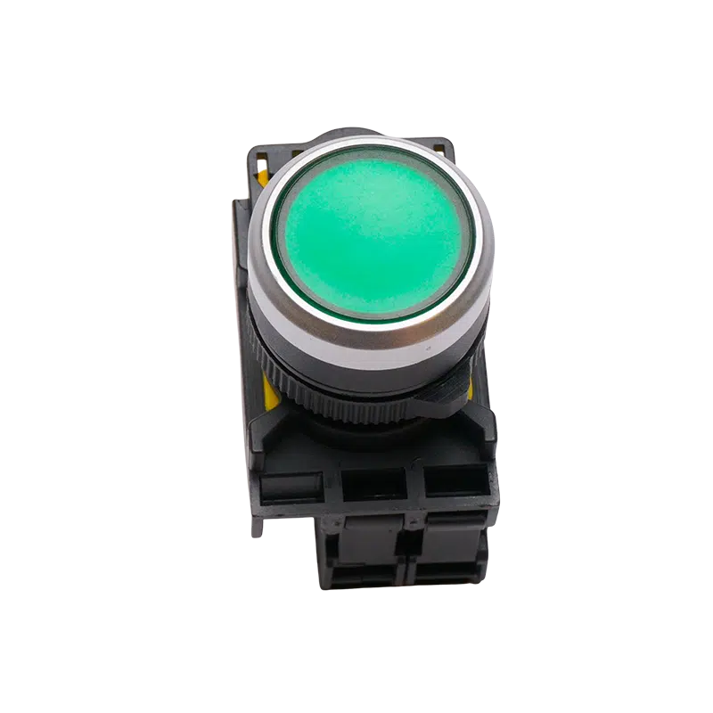 Botão de Pressão Luminoso Verde 1NA 24V A5-10D-24