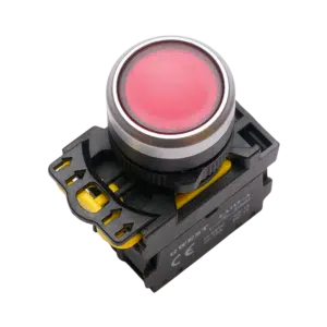 Botão de Pressão Luminoso Vermelho 1NF 24V A5-01D-24