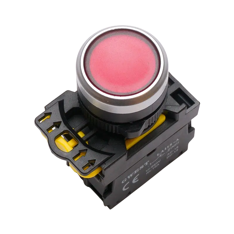 Botão de Pressão Luminoso Vermelho 1NF 24V A5-01D-24