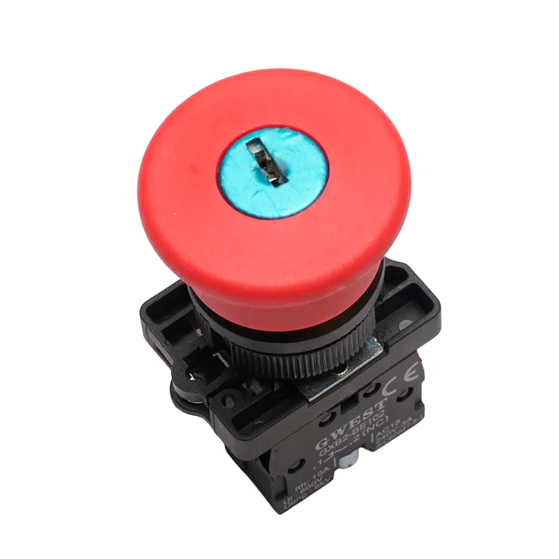 Botão de Emergência Cogumelo 1NF com Chave BZ-01ZA