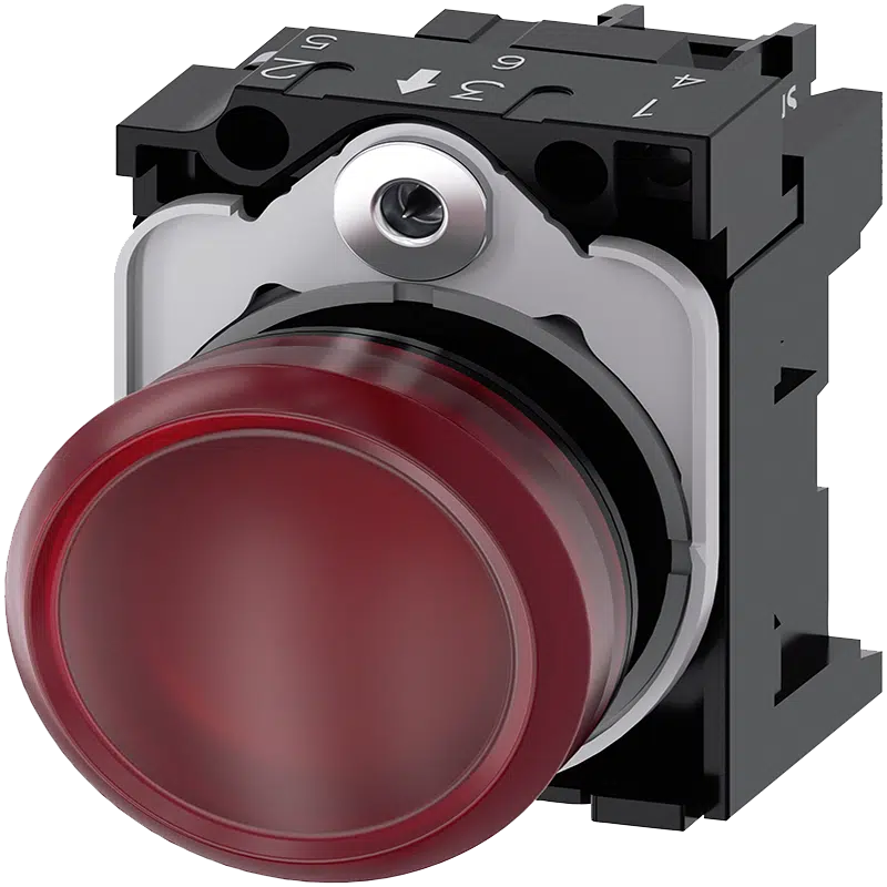 Sinalizador Luminoso 22MM Vermelho 24V 3SU1102-6AA20-1AA0