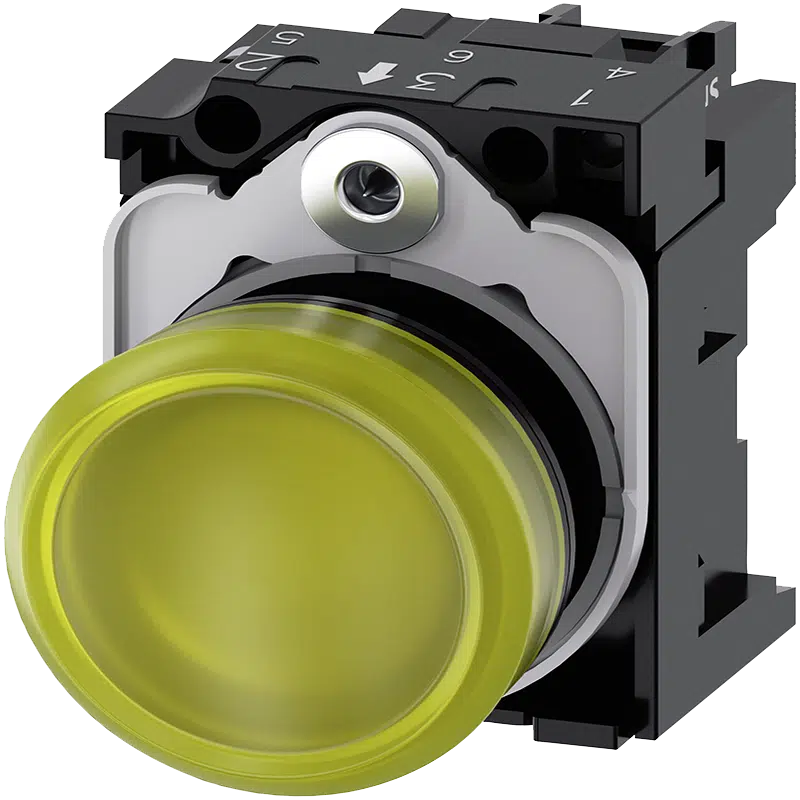 Sinalizador Luminoso 22MM Amarelo 24V 3SU1102-6AA30-1AA0