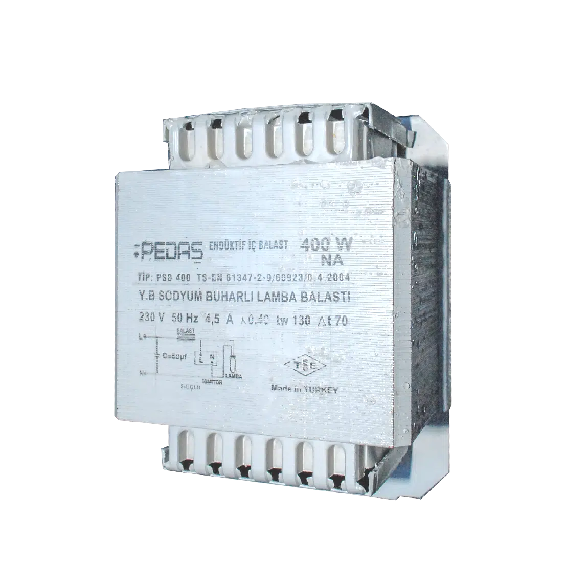 Reactância 400W para Vapor de Sódio / Iodetos Metálicos