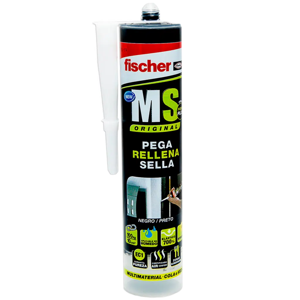 Cola e Veda 290Ml Preto Fischer MS Plus 546187