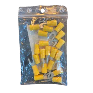 Terminal Forquilha Isolado Amarelo M4 20 UN