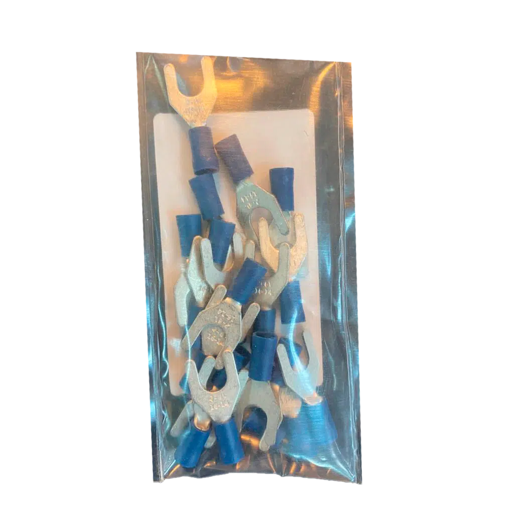 Terminal Forquilha Isolado Azul M5 20 UN