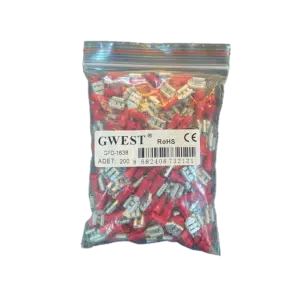 Terminal Faston Fêmea Isolado Vermelho 6.3mm 20 UN