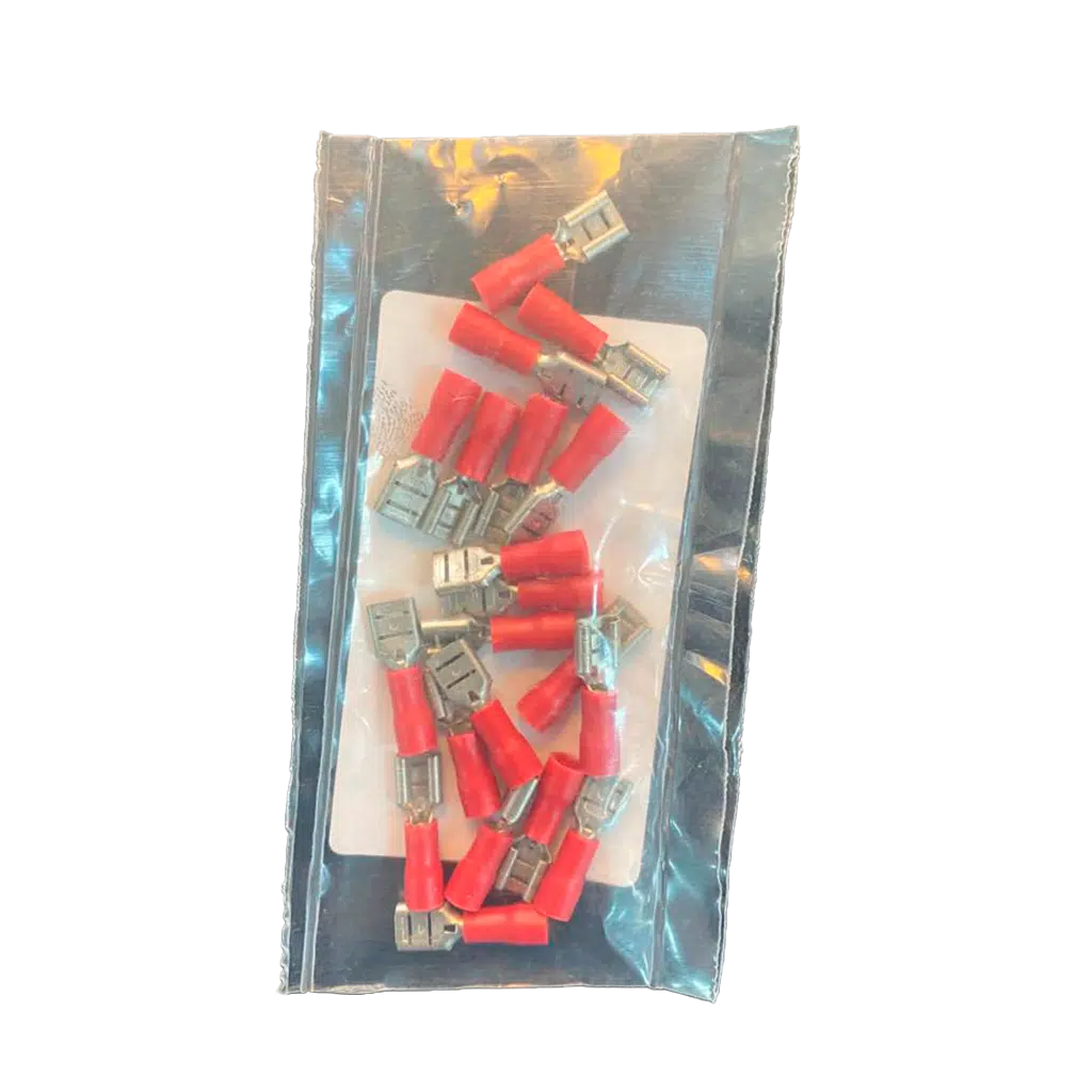 Terminal Faston Fêmea Vermelho 4,8mm 20 UN