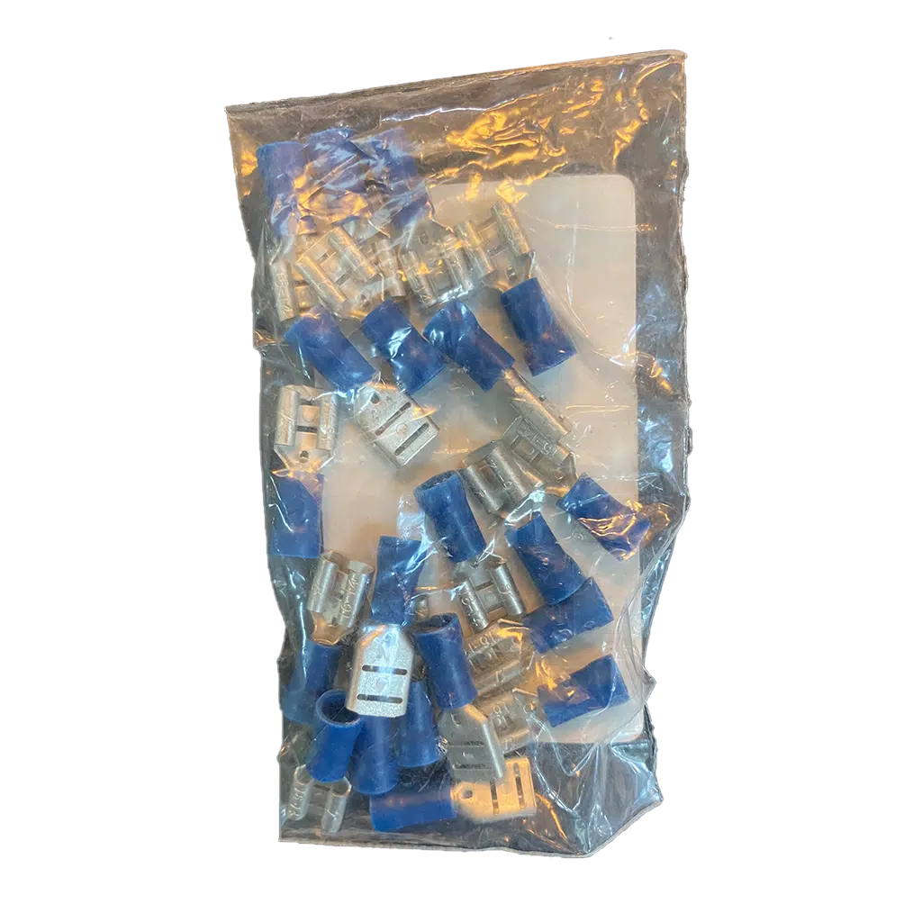 Terminal Faston Fêmea Azul 6.3mm 20 UN