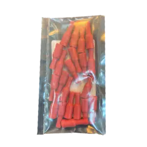 Terminal Cilíndrico Vermelho Fêmea  4mm 20UN