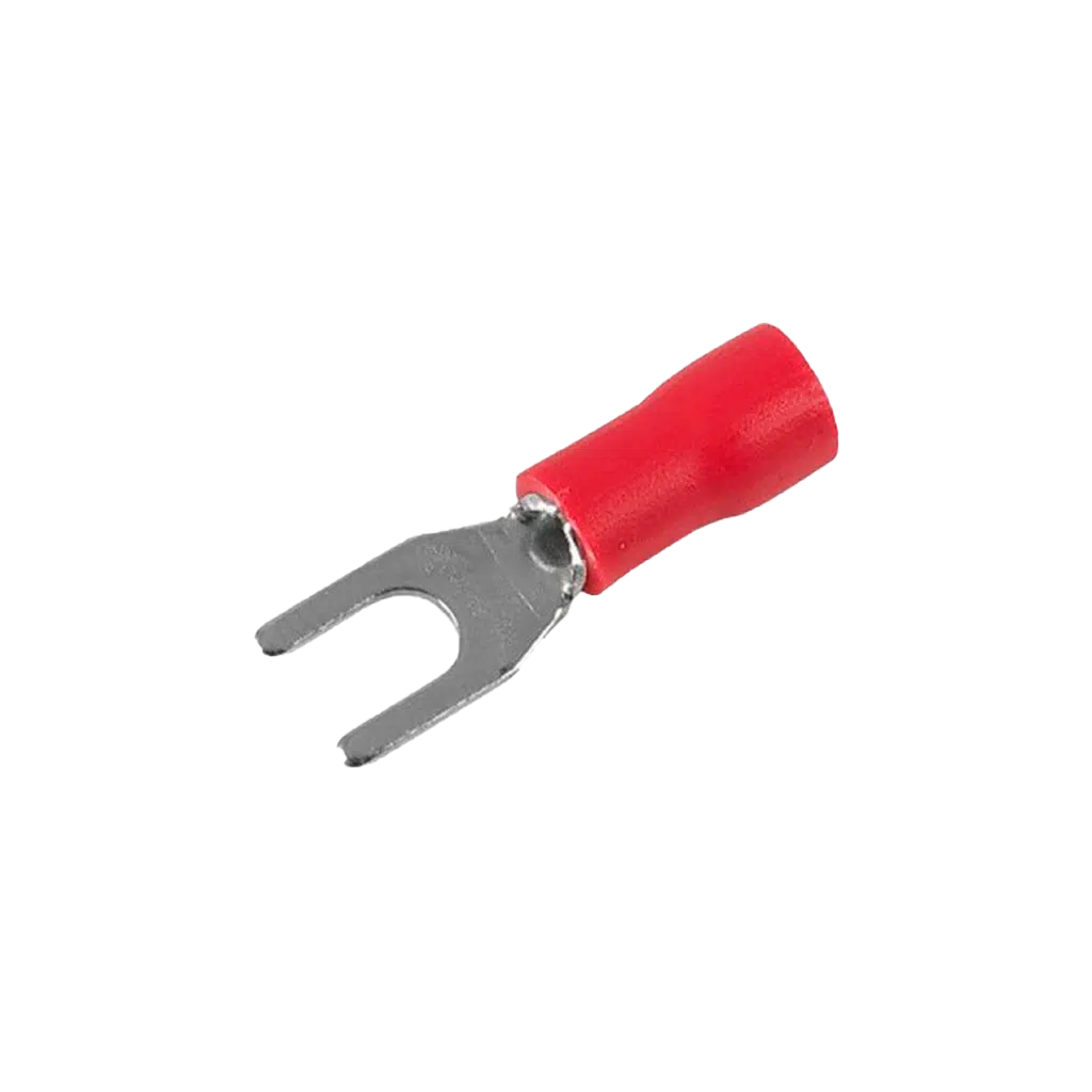 Terminal Forquilha Isolado Vermelho M4 20 UN - Image 2
