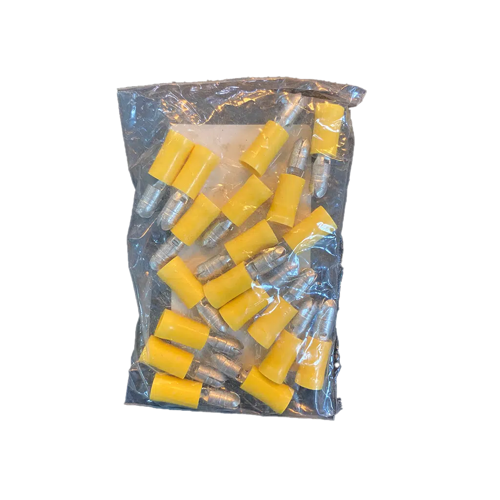 Terminal Cilíndrico Macho Amarelo 4-6 20 UN