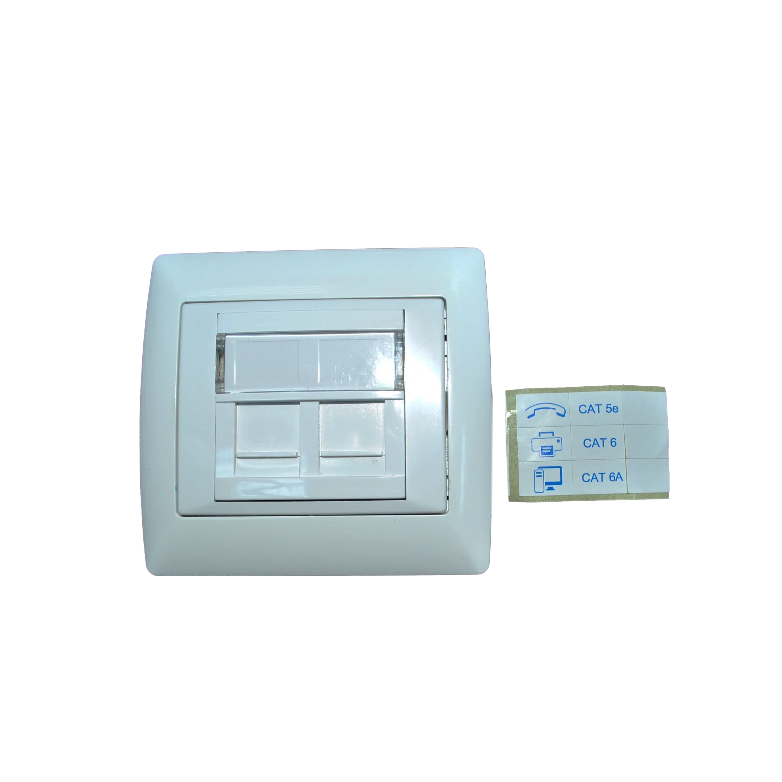 Tomada RJ45 70442 Branca 2 Saídas com Espelho sem Conector