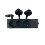 Régua com 3 Tomadas Schuko 2P+T IP44 Pretas 3KMP