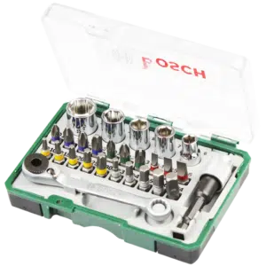 Conjunto de 27 Peças de Aparafusar com Roquete 2607017160