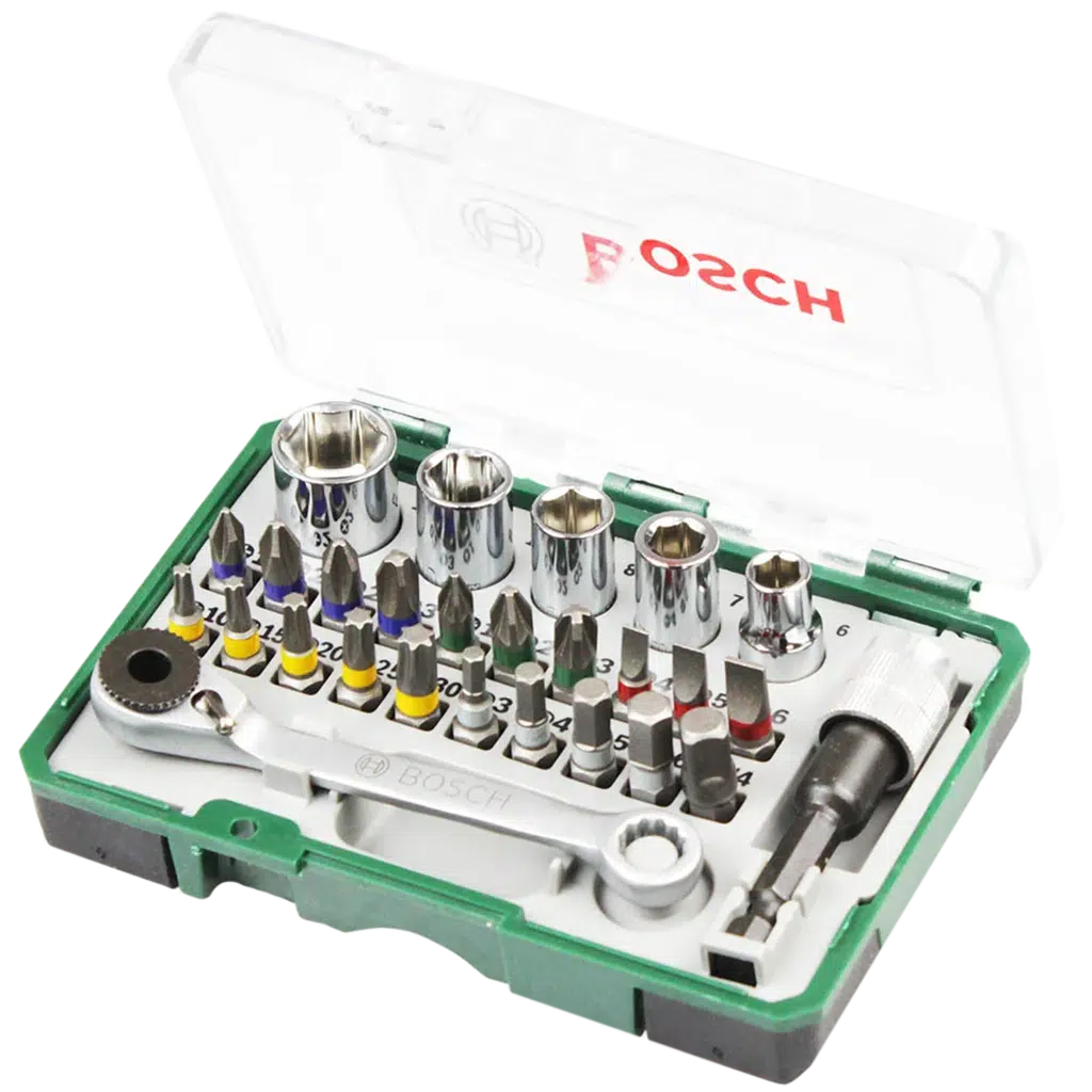 Conjunto de 27 Peças de Aparafusar com Roquete 2607017160