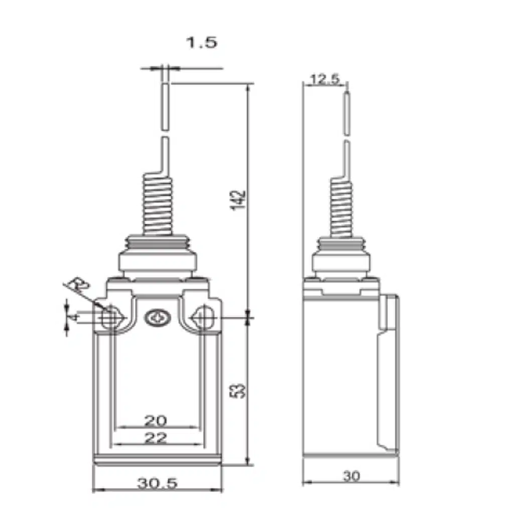 Fim de Curso ONKA 1NO+1NC 6808 GLS-161 - Image 2
