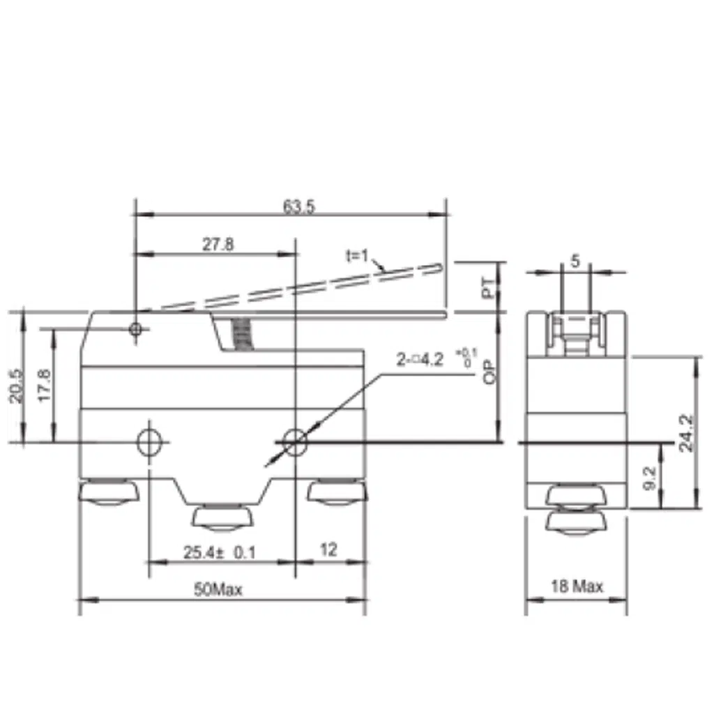 Fim de Curso ONKA 1NO+1NC 6814  AZ-15GW-B - Image 2