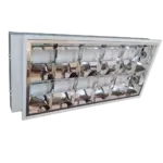 Armadura 2X36W Interior com Difusor de Alumínio