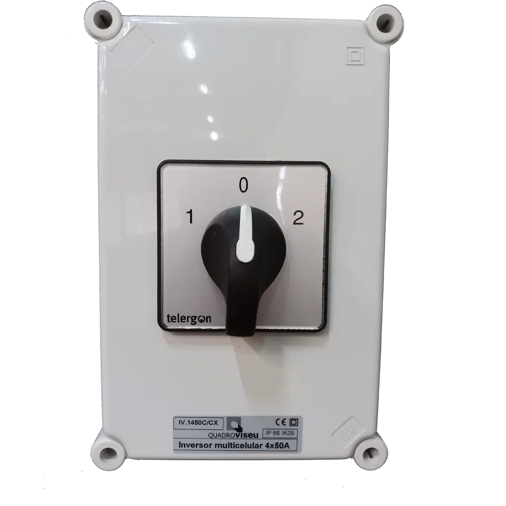 Inversor  Multicel 4P 50A com Caixa Fixação Espelho IV.1450