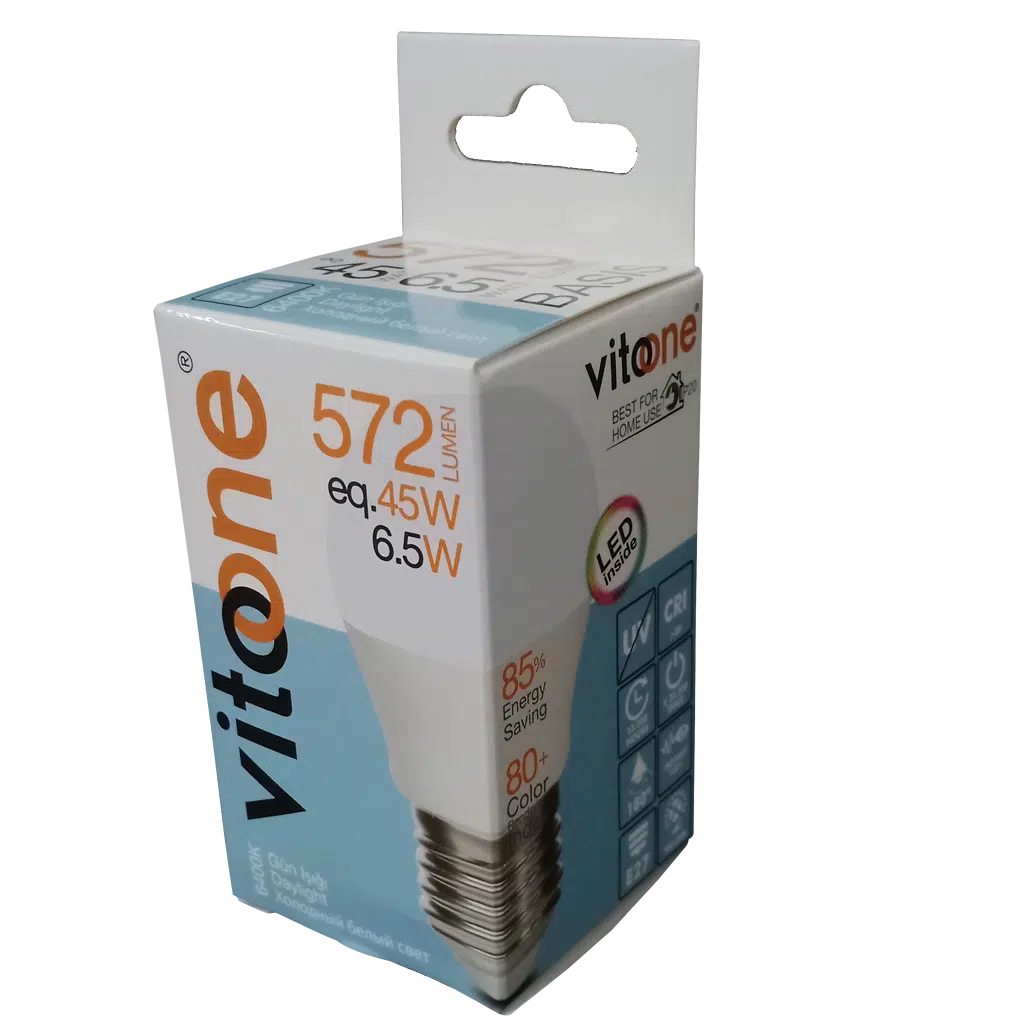 Lâmpada Led 6.5W E27 6400K Basis G45 SMD 1515640 - Image 3