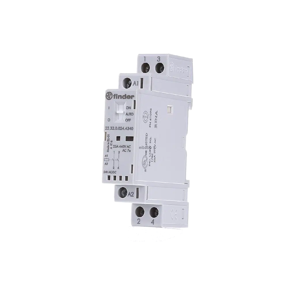 Contactor Modular 2 Polos 2 NA 25A Bobine: 24VAC/DC DIN IP20 22.32.0.024.4340