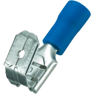 Terminal Faston Isolado Mixto Fêmea/Macho  Azul 6.3mm 20 UN