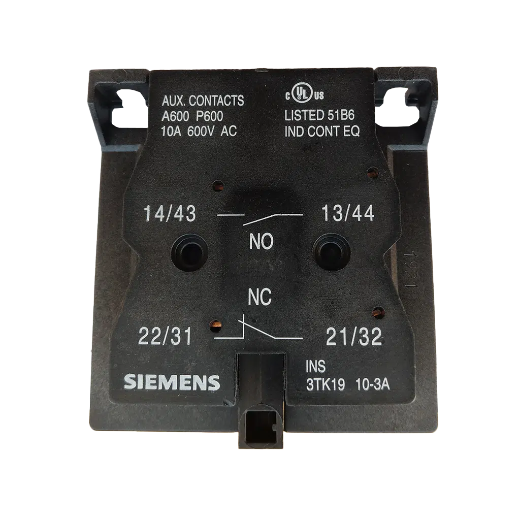 Bloco Contacto Auxiliar 1NA+1NF 3TK1910-3A Siemens - Image 2