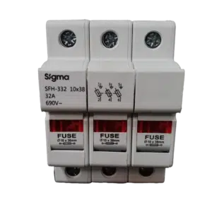 Base de Fusível Cilíndrico 3P 32A 10X38  SFH332