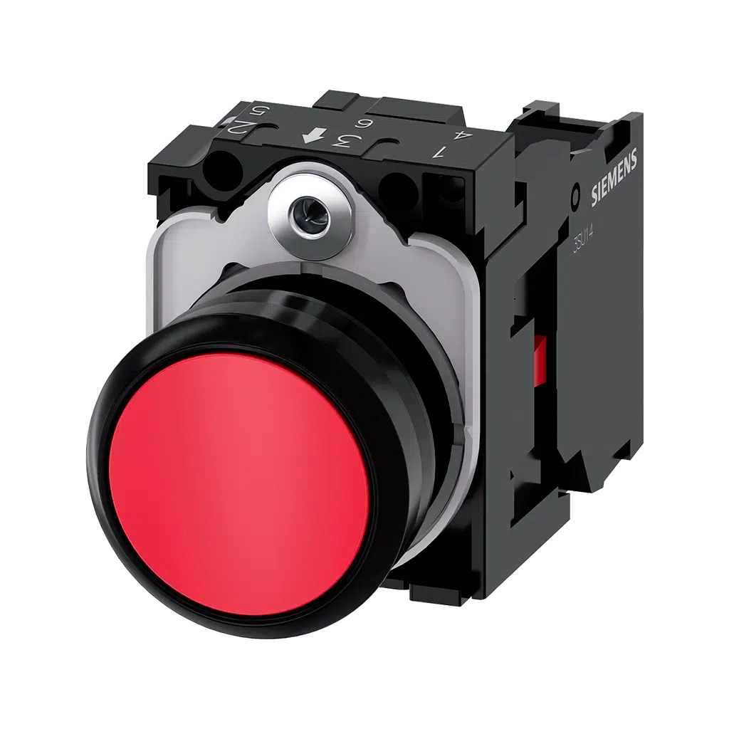 Botão de Pressão 22mm Vermelho 22MM VM 1NF 3SU1100-0AB20-1CA0