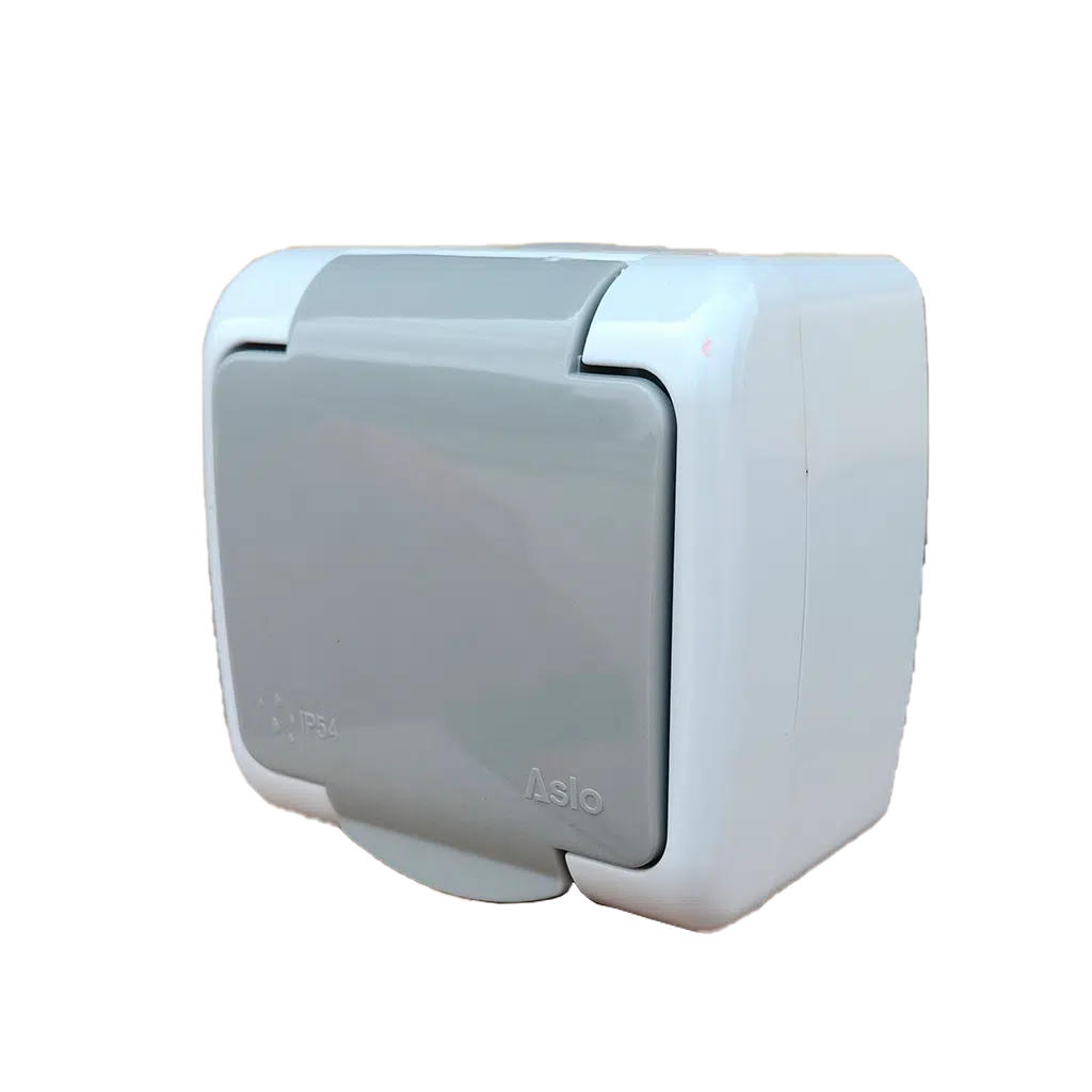 Tomada Schuko Estanque IP54 16A Cinza Ref. ASAP5421CZ