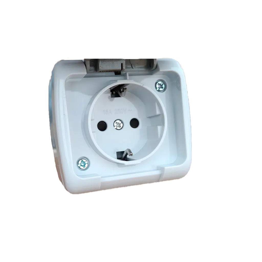 Tomada Schuko Estanque IP54 16A Cinza Ref. ASAP5421CZ - Image 2