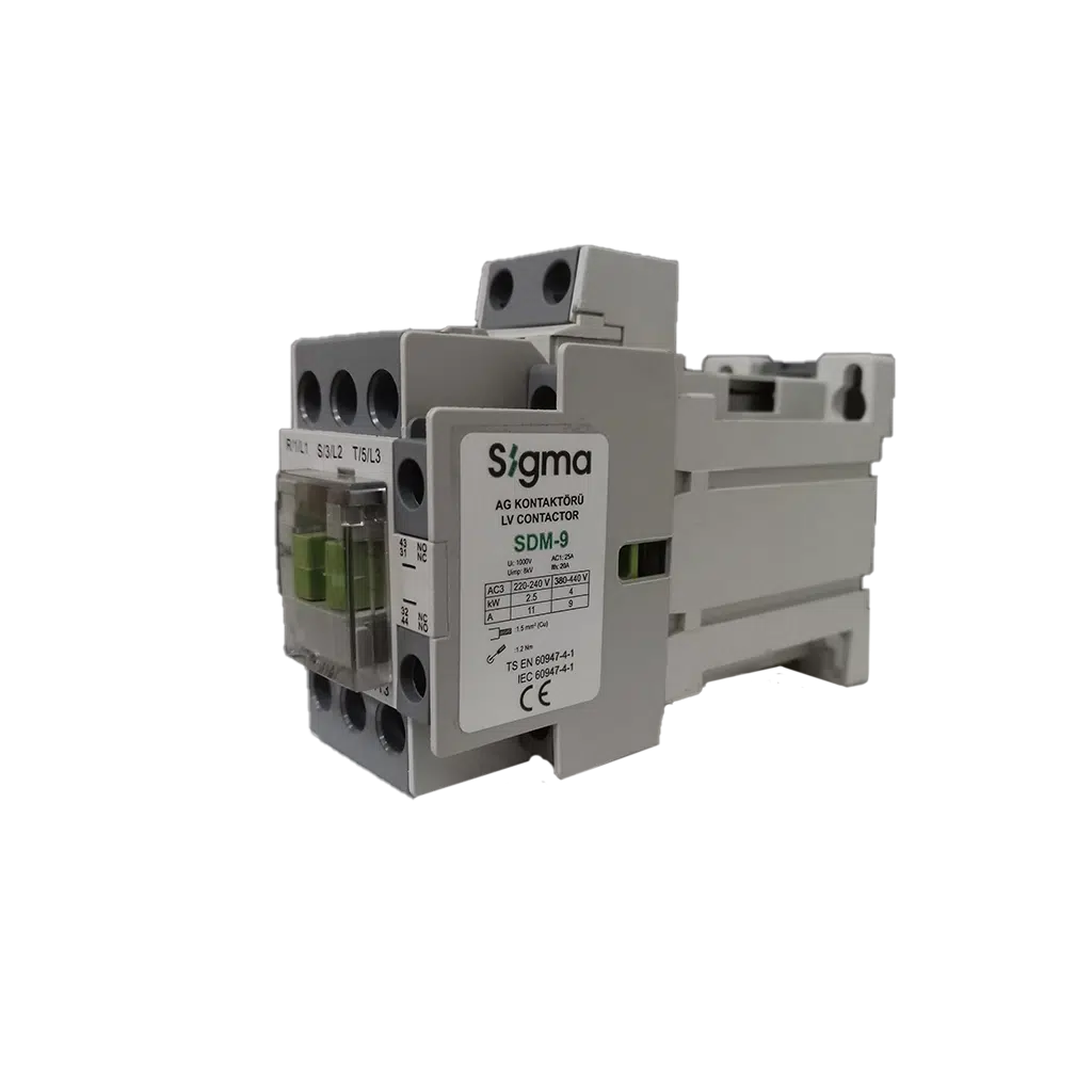 Contactor 3P 1NO+1NC 4KW 9A BOB:24VDC SDM009024 - Image 2