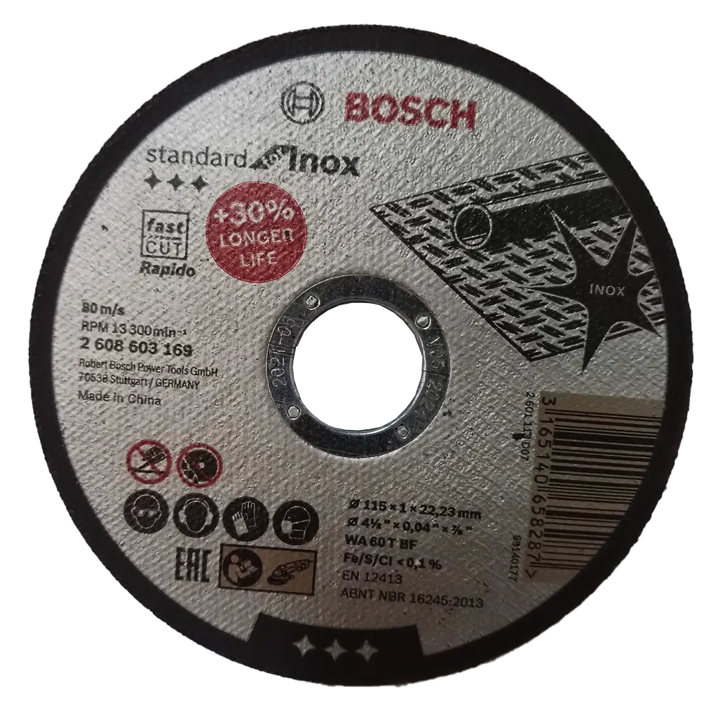 DISCO CORTE INOX 115MM