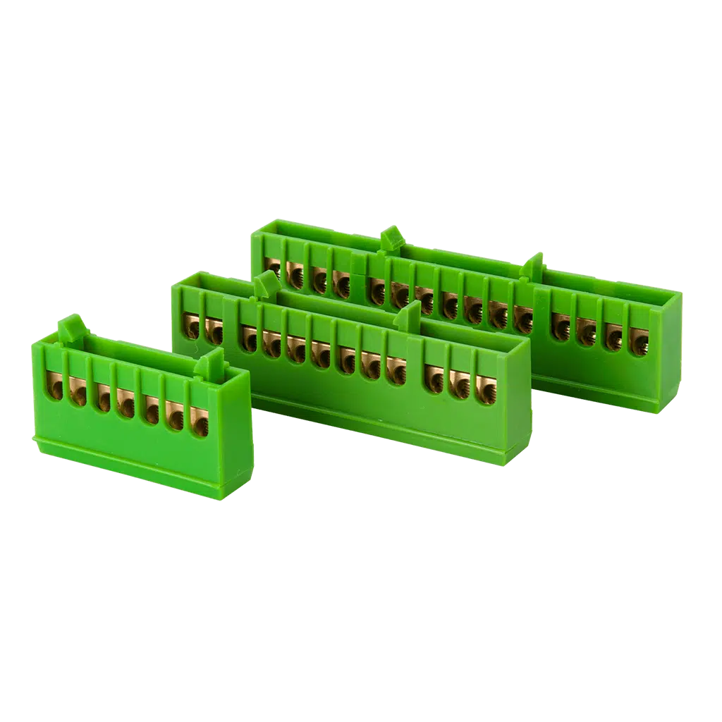 Barramento Terra de 7 Ligações Para Calha DIN ASBT7